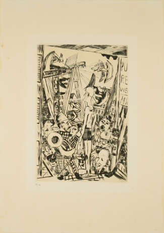 Max Beckmann. Der große Mann (Plate 5 from: Der Jahrmarkt ) - photo 1