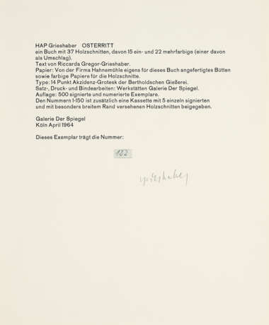HAP Grieshaber. Osterritt - photo 9