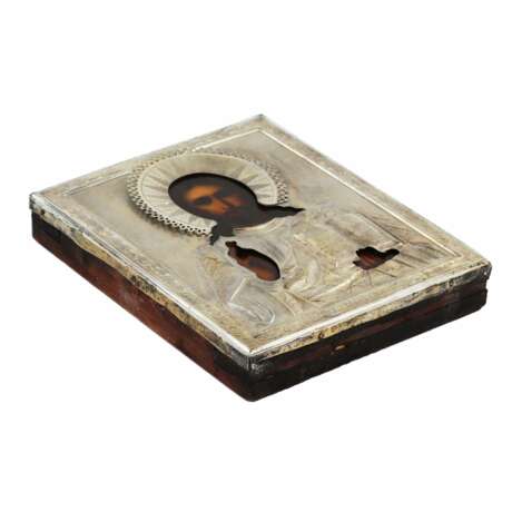 Chamber icon of the Almighty in a gilded silver frame 1908-1917. Silver 84 Early 20th century - photo 2