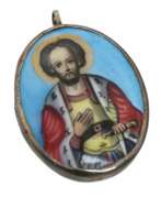 Silver 84. Icon of Saint Alexander Nevsky. Russia 1920
