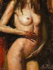 Gicl&eacute;e print on canvas, Naked swimmer, 2023, by Kartashov Andrey, Russia, 21st century. 1 of 50 limited prints.
