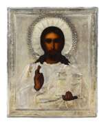 Обзор. Камерная икона Вседержителя в золоченом серебряном окладе, 1908-1917г.