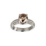 White gold ring with diamonds. Diamonds 21th century - photo 8