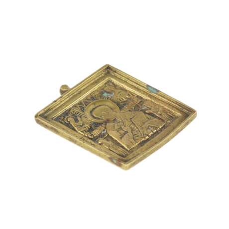 Ic&ocirc;ne de Saint Nicolas le Wonderworker Bronce At the turn of 19th -20th century - photo 2