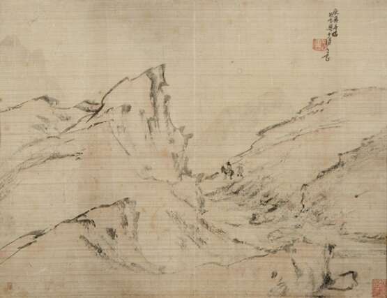 Paar Landschaftsbilder von Liang Yuwei (ca. 1844-1917) - Foto 1