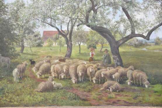JULIUS KORNBECK:“ Schafe unter blühenden Bäumen“ - Foto 3