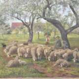 JULIUS KORNBECK:“ Schafe unter blühenden Bäumen“ - Foto 3