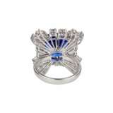 Gold ring with tanzanite and diamonds. Tanzanite 21th century - photo 6