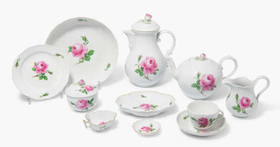 Meissen, Kaffee- und Teeservice "Rote Rose" - Foto 1