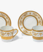 Tableware and Serveware. Limoges Haviland, 4 Kaffeetassen mit Untertassen "Impérator"