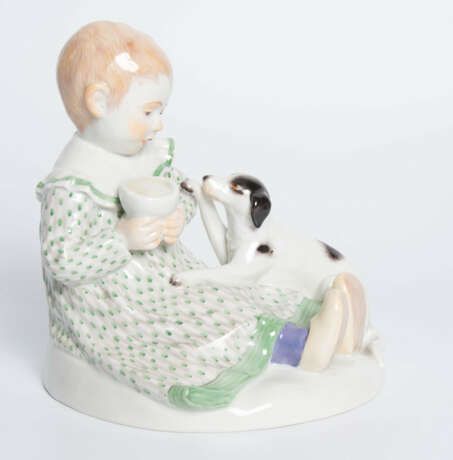 Meissen, Figur "Kind mit Hund". - Foto 3