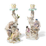 Meissen, 2 Figurenleuchter "Sommer und Winter" - photo 1