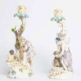 Meissen, 2 Figurenleuchter "Sommer und Winter" - photo 5