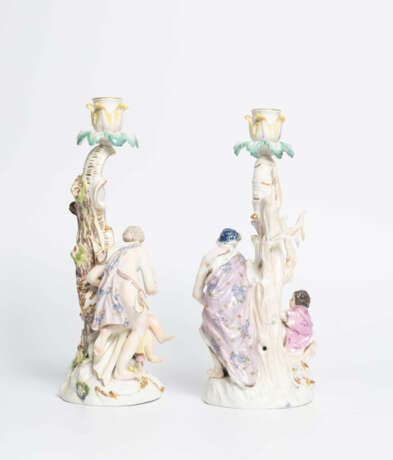Meissen, 2 Figurenleuchter "Sommer und Winter" - photo 6