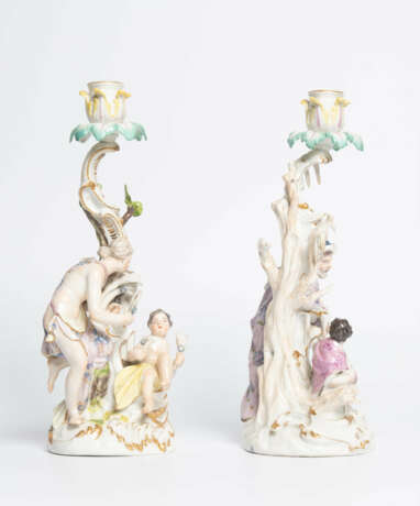Meissen, 2 Figurenleuchter "Sommer und Winter" - photo 7