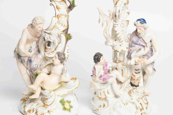 Meissen, 2 Figurenleuchter "Sommer und Winter" - photo 9