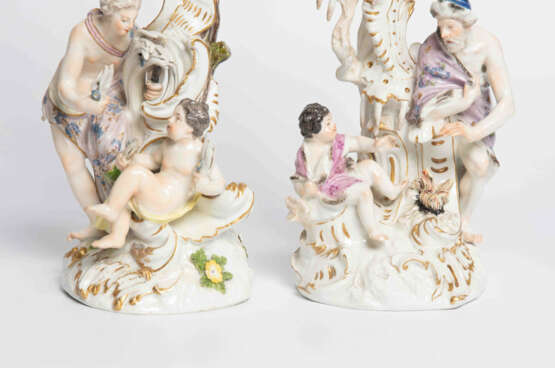 Meissen, 2 Figurenleuchter "Sommer und Winter" - photo 10