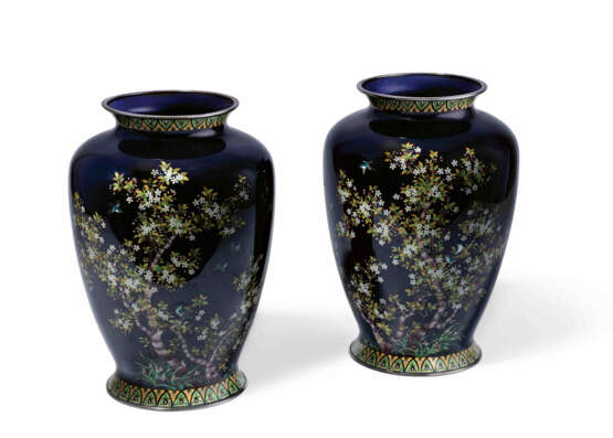 1 Paar Email Cloisonné-Vasen - Foto 1