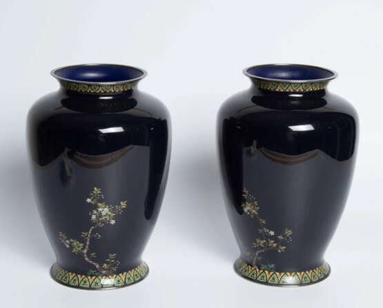 1 Paar Email Cloisonné-Vasen - Foto 4