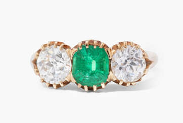 *Smaragd-Diamant-Ring