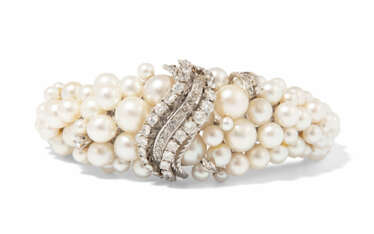 Diamant-Kulturperlen-Bracelet