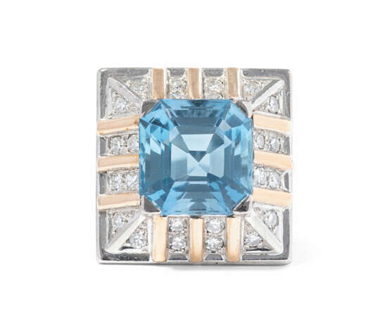 Aquamarin-Diamant-Collier mit passendem Ring - фото 3