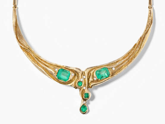 Smaragd-Collier mit passendem Ohrschmuck - Foto 2