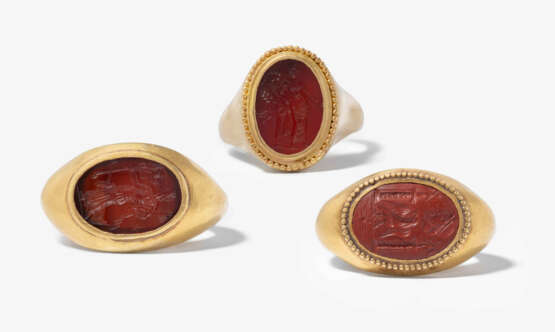 Lot: 3 Ringe mit Intaglios - photo 1
