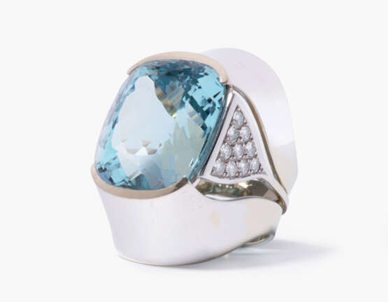 Aquamarin-Brillant-Ring - photo 2