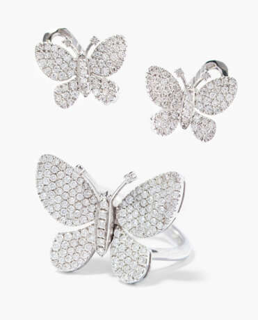 Brillant-Ring mit passenden Ohrclips - Foto 1