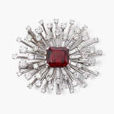 Granat-Diamant-Brosche - Foto 1