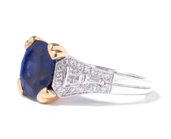 Exzellenter Burmasaphir-Diamant-Ring - Foto 2