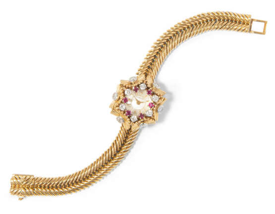 Gübelin Rubin-Diamant-Damenarmbanduhr, 1950er Jahre - фото 2