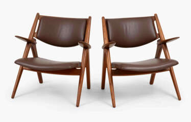 Hans J. Wegner, 1 Paar Sessel "Sawbuck - CH28"