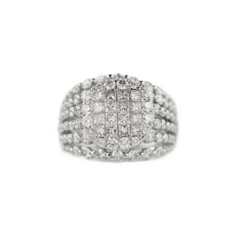 18k gold ring with diamonds. Diamonds 21th century - photo 3