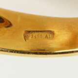 Classic 18K gold ring with sapphire and diamonds. Piccini. Italy 21st century Sapphire 21th century - photo 1