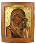 Gilding. Icon of Our Lady of Kazan. 