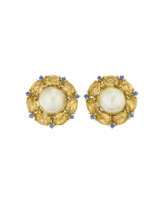 SEAMAN SCHEPPS CULTURED PEARL, MULTI-GEM AND DIAMOND EARRINGS