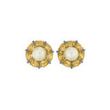 SEAMAN SCHEPPS CULTURED PEARL, MULTI-GEM AND DIAMOND EARRINGS - Foto 1