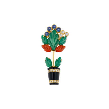 CARTIER MULTI-GEM AND DIAMOND BROOCH - photo 1