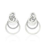 DE GRISOGONO DIAMOND AND WHITE GOLD 'GYPSY' EARRINGS - photo 1