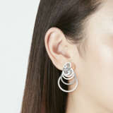 DE GRISOGONO DIAMOND AND WHITE GOLD 'GYPSY' EARRINGS - photo 2