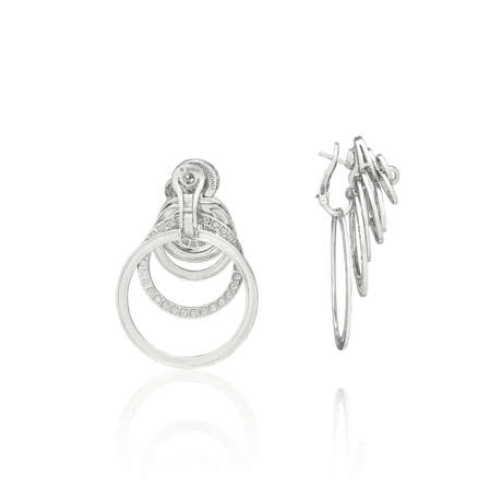 DE GRISOGONO DIAMOND AND WHITE GOLD 'GYPSY' EARRINGS - photo 3