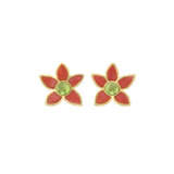 TAFFIN CORAL AND PERIDOT EARRINGS - photo 1