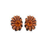 HEMMERLE GARNET, GOLD, BRONZE AND ALUMINUM EARRINGS - photo 1