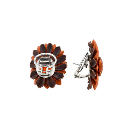 HEMMERLE GARNET, GOLD, BRONZE AND ALUMINUM EARRINGS - photo 3