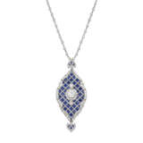 ART DECO SAPPHIRE AND DIAMOND PENDANT - photo 1