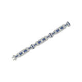 WASILKOFF & SONS ART DECO SAPPPHIRE AND DIAMOND BRACELET - photo 1