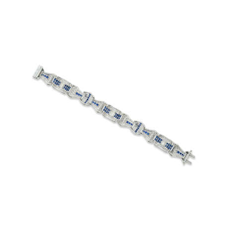 WASILKOFF & SONS ART DECO SAPPPHIRE AND DIAMOND BRACELET - photo 3