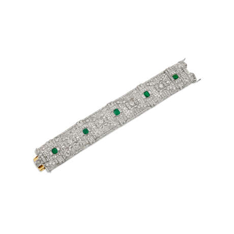 ART DECO EMERALD AND DIAMOND BRACELET - фото 1